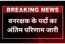 CG Forest guard result released : वनरक्षक के पदों का अंतिम परिणाम जारी