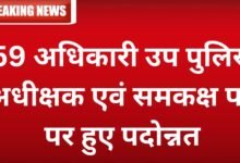 छत्तीसगढ़ : 59 अधिकारी उप पुलिस अधीक्षक एवं समकक्ष पद पर हुए पदोन्नत