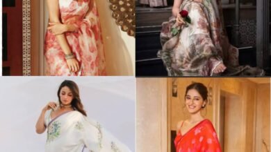Bollywood Beauties : फूलों की साड़ियों में दिखा बॉलीवुड की हसीनाओं का नया अंदाज़