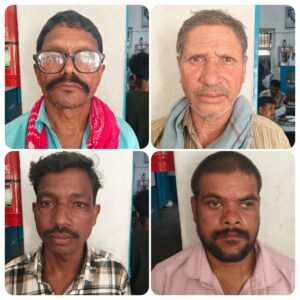 समाधान सेल में प्राप्त सूचना के आधार पर जुआ खेलने वाले 04 जुआरियों को किया गया गिरफ्तार