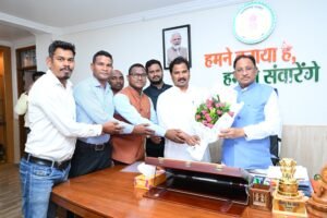 मुख्यमंत्री विष्णु देव साय से मिलीं ग्राम पंचायत बिलारी की सरपंच, पूजानिर्मल कमल वंशी विकास कार्यों पर हुई चर्चा
