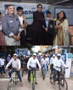 ज्वाईंट रिप्लेसमेंट के मरीजों ने लगाई दौड़ चलाई सायकल
