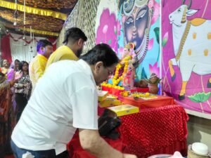 रायपुर के श्री सर्व धर्म संकट मोचन हनुमान मंदिर परिसर में भव्य महाभंडारा, प्रथम बार विराजित हुए गणपति बप्पा